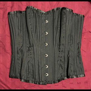 Corset Story Black Stripe Steel Boned Corset : Size 24